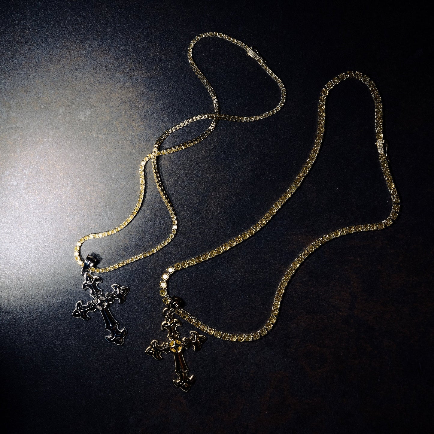 GLD X Bloody Osiris Large Cross Pendant in Yellow Gold Vermeil