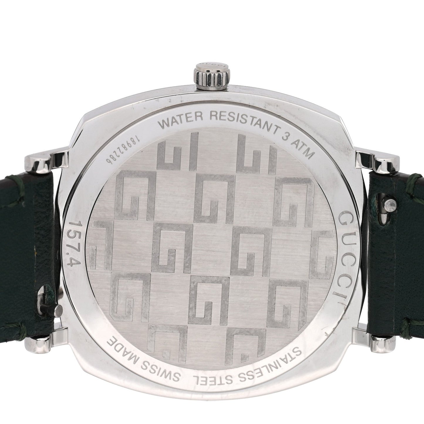 Stainless Steel Calfskin 35mm Grip Quartz Watch Green